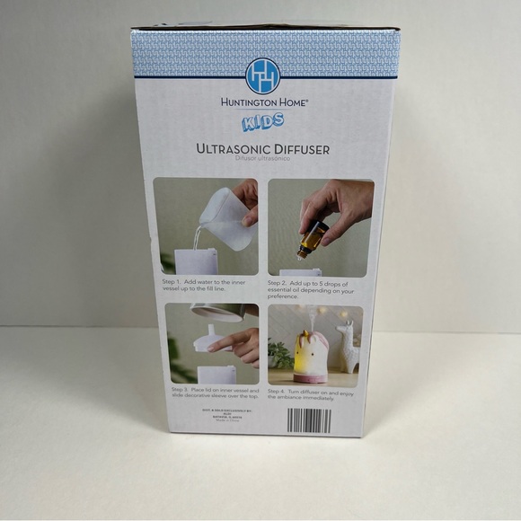 Ultrasonic Diffuser Unicorn Huntington Home Kids 100ml NIB - Picture 8 of 8